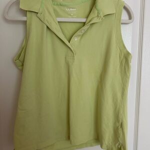 L.L. Bean Women's Light Green Sleeveless Top